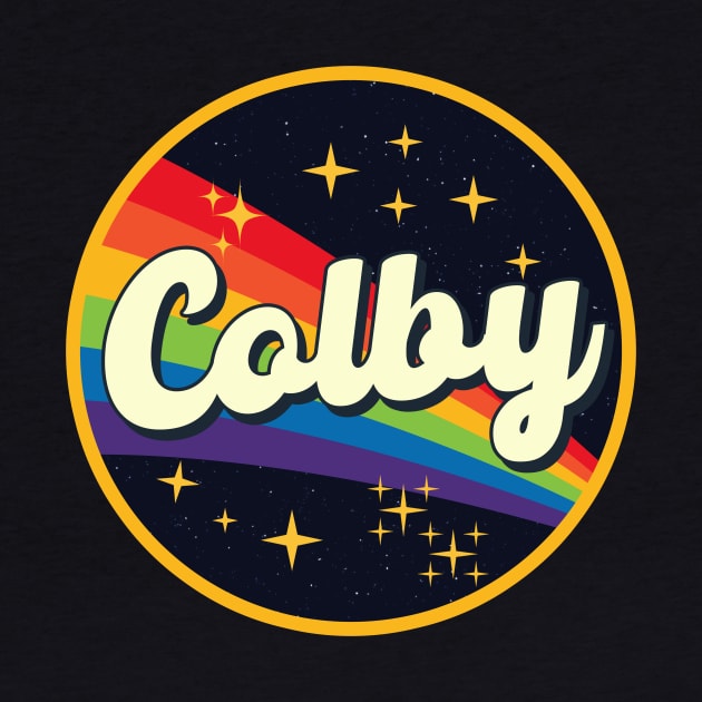 Colby // Rainbow In Space Vintage Style by LMW Art